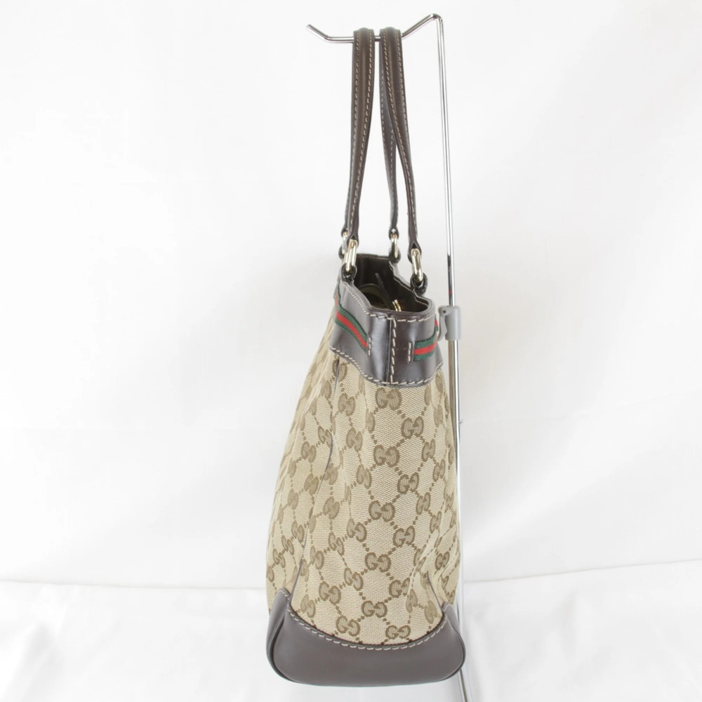 GUCCI Authentic Brown Leather Tote Bag - Picture 4 of 15